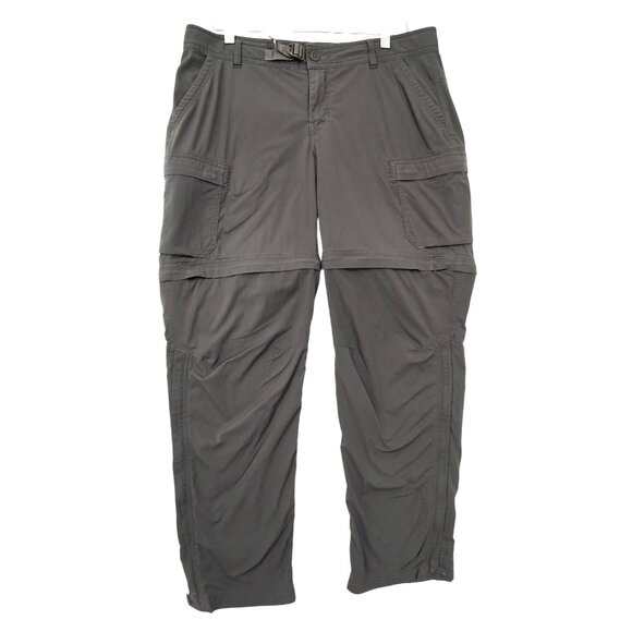 REI Co-Op Convertible Pants Womens 12 Petite Green Outdoor Hiking Gorpcore Nylon - Picture 1 of 14